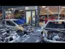 Saint-Léonard : une dizaine de voiture prennent feu devant une concession automobile