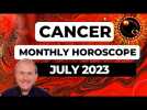 Cancer Horoscope July 2023. Your Willpower Is Strengthened but don't rush any new plan.