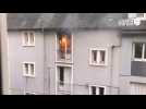 VIDÉO. À Saint-Brieuc, un feu ravage un appartement après l'explosion d'une friteuse