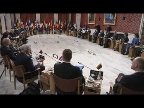 NATO Foreign Ministers hold roundtable at meeting in Oslo