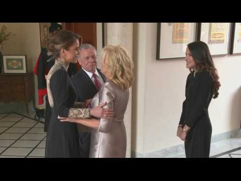 US First Lady Jill Biden arrives for Jordan crown prince wedding