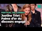 Justine Triet au Festival de Cannes, Palme d'or du discours politique et enflammé