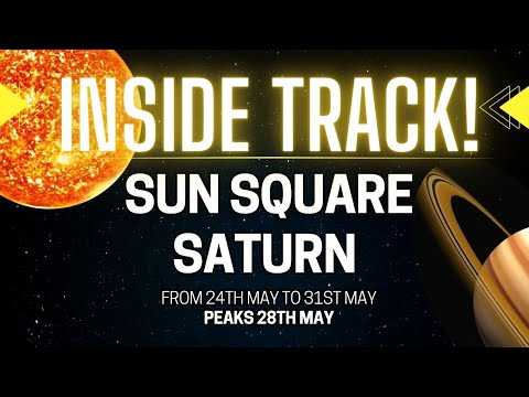 Sun Square Saturn peaks 28th May (from 24th to 31st May) - Frustration, Inhibition, Lower Energies.