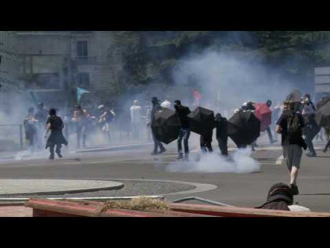 Minor clashes during demonstration against pension reform in Nantes