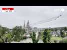 VIDÉO. 79e D-Day. La patrouille de France survole la cathédrale de Bayeux... à deux reprises