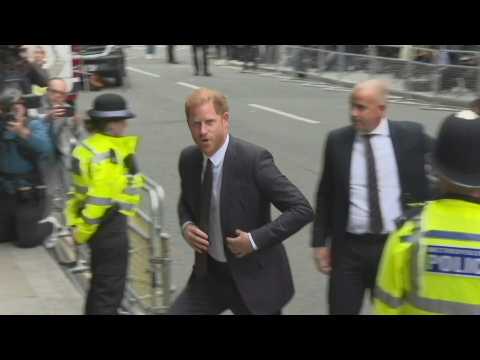 Prince Harry arrives at London court for tabloid trial