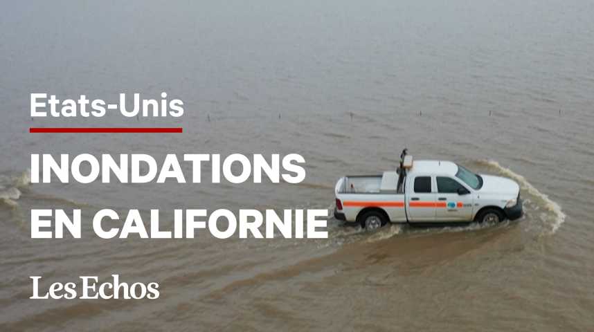 Illustration pour la vidéo La Californie touchée par des inondations