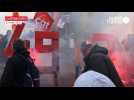VIDÉO. Réforme des retraites : à Cherbourg, les manifestants mettent le feu au 49.3