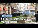À Lille, les CRS face aux manifestants