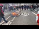 Lille : des poubelles brûlées sur le parcours de la manifestation contre la réforme des retraite