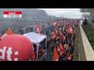 VIDÉO. Réforme des retraites : la marée des manifestants a envahi la voie des berges à Angers