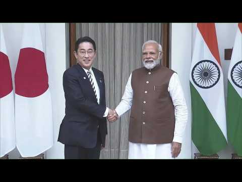 Modi welcomes Japanese PM Kishida for talks on trade, China