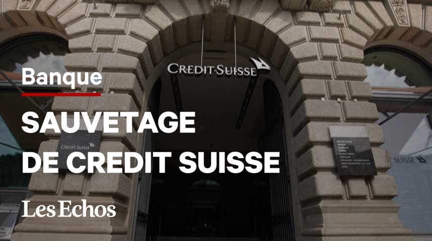 Illustration pour la vidéo La banque UBS rachète sa rivale Credit Suisse en difficulté