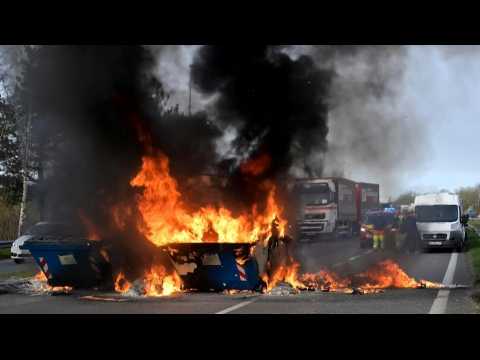 Pensions: blockade actions disrupt traffic near Rennes