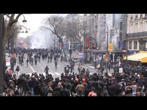Demonstration in Paris: tensions on the Grands Boulevards