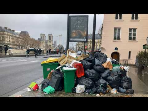 Rubbish heaps reach new heights in Paris as strikes enter third week