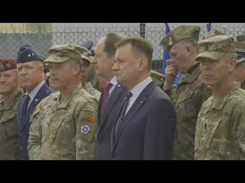 Polish Defence Minister arrives at inauguration of first permanent US military garrison in Poland
