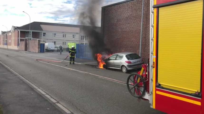 Vid Os Feu De Voiture Albert Courrier Picard