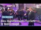 Le tapis rouge de Marcia Cross interrompu à Lille par des manifestants contre la réforme des retraites