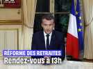 Réforme des retraites : Emmanuel Macron s'exprime au JT de 13h #shorts