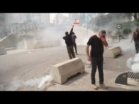 Lebanese police fire tear gas on protesters angry at economic woes