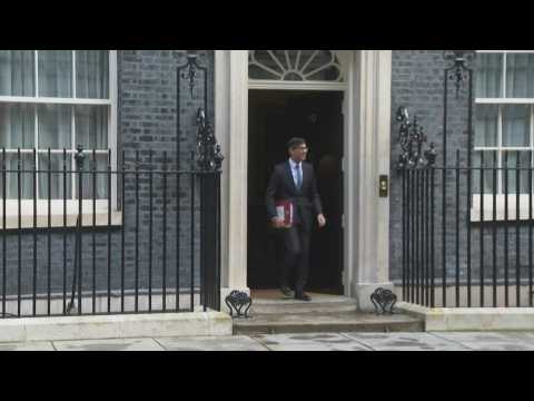 Rishi Sunak leaves Downing Street as Boris Johnson takes spotlight