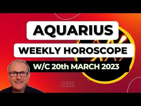 Aquarius Horoscope Weekly Astrology from 20th March 2023