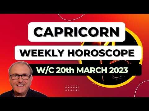 Capricorn Horoscope Weekly Astrology from 20th March 2023