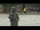 Security outside polling station in Ecuador as polls open