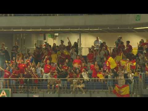 Fans in Madrid rejoice as Spain open score in World Cup final
