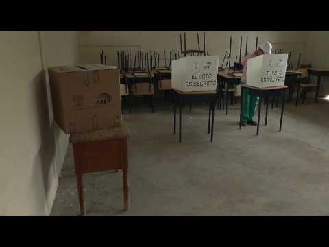 People cast their vote in Ecuador general election