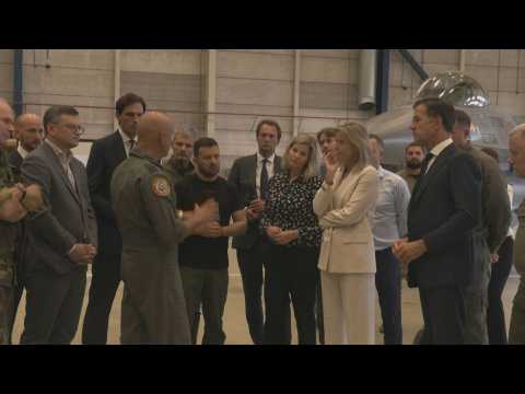 Ukraine's Zelensky attends presentation of F-16A jet with Netherlands PM Rutte