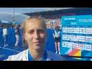 Justine Rasir après la médaille d'argent des Panthers à l'Euro