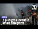 Grèce : Le plus grand feu d'Europe jamais enregistré désormais hors de contrôle #shorts