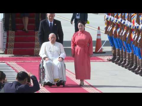 Pope Francis arrives in Mongolia