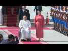 Pope Francis arrives in Mongolia