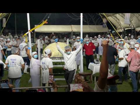 Mexican town breaks world record for largest string cheese ball