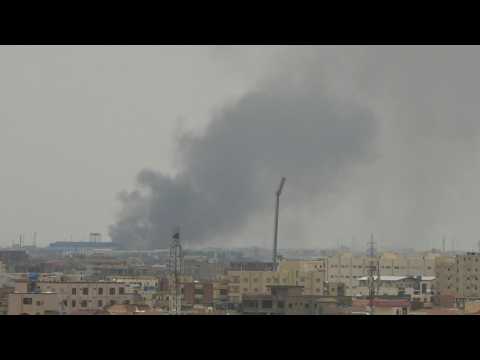 Smoke billows, gunshots ring out during clashes in Khartoum