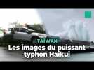 Les images d'Haikui, le puissant typhon qui balaie Taïwan