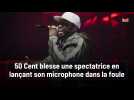 50 Cent blesse une spectatrice en lançant son microphone dans la foule