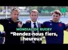 Coupe du monde de rugby : Emmanuel Macron a rendu visite au XV de France