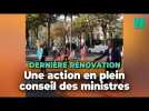 À deux pas de l'Élysée, l'action symbolique de Dernière Rénovation pour alerter les ministres