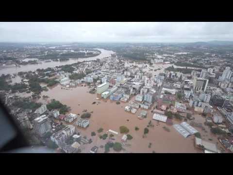 Floods cover Brazilian city as death toll rises to 27
