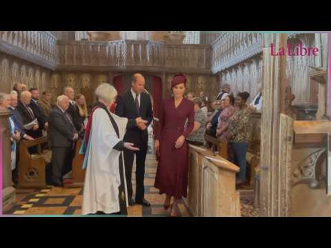 VIDEO : Les royaux britanniques  l'glise pour l'anniversaire de la succession de Charles III