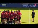 Le XV du Japon s'entraîne au Stade Ernest Wallon à Toulouse pour la Coupe du monde