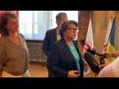 Conférence de presse avec Martine Aubry sur l'accueil des Ukrainiens à la mairie de Lille