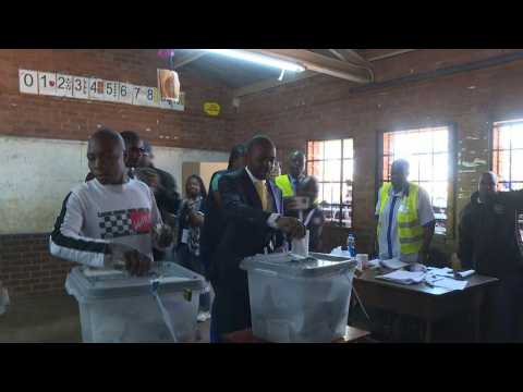 Opposition leader Chamisa votes in Zimbabwean elections