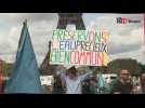 Le rassemblement du Convoi de l'eau au pied de la Tour Eiffel