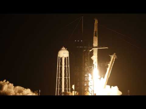 Space X flies four new astronauts to the International Space Station