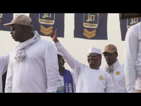 Chad's junta leader attends final rally ahead of election